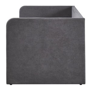 Letto PARMA 90x200 cm – Tessuto grigio – Rete inclusa – Design moderno e struttura robusta