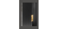 Colonne salle de bain NOXERA – 1 porte – Noir mat – Design rainuré et poignées personnalisables 