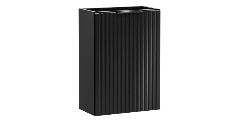 Meuble sous vasque NOXERA – 40 cm – 1 porte – Noir mat – Design compact et suspendu 