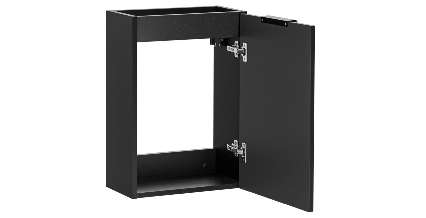 Meuble sous vasque NOXERA – 40 cm – 1 porte – Noir mat – Design compact et suspendu 
