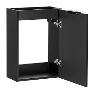 Meuble sous vasque NOXERA – 40 cm – 1 porte – Noir mat – Design compact et suspendu 