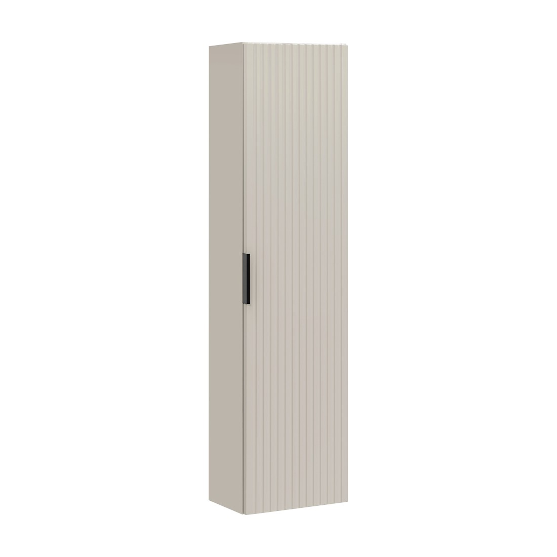 Colonne de salle de bain suspendue NOXERA – 1 porte – Beige mat – Hauteur 140 cm 