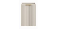 Meuble de rangement salle de bain NOXERA – 40 cm – Panier à linge – Beige mat – Suspendu 