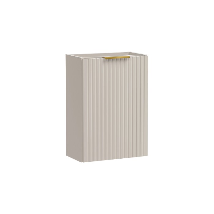 Meuble sous vasque NOXERA – 40 cm – 1 porte – Beige mat – Meuble suspendu compact 