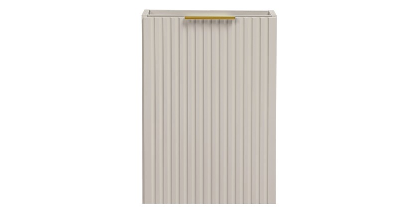 Meuble sous vasque NOXERA – 40 cm – 1 porte – Beige mat – Meuble suspendu compact 