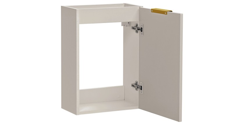 Meuble sous vasque NOXERA – 40 cm – 1 porte – Beige mat – Meuble suspendu compact 