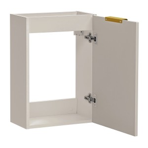Meuble sous vasque NOXERA – 40 cm – 1 porte – Beige mat – Meuble suspendu compact 