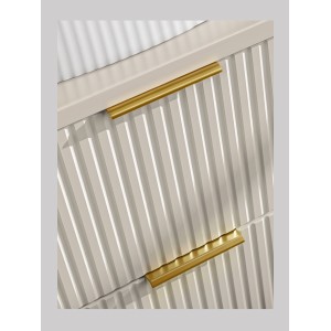 Meuble sous vasque NOXERA – 60 cm – 2 tiroirs – Beige mat – Meuble suspendu moderne 