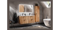 Colonne salle de bain suspendue NOXERA – 1 porte – Coloris chêne wotan – Hauteur 140 cm 