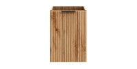 Meuble de rangement NOXERA – 40 cm – Avec panier à linge – Coloris chêne wotan – Meuble suspendu 