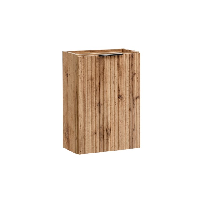 Meuble sous vasque NOXERA – 40 cm – 1 porte – Coloris chêne wotan – Meuble suspendu compact 