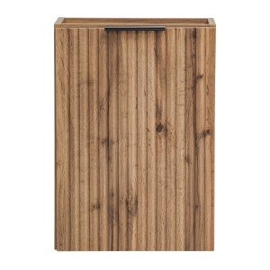 Meuble sous vasque NOXERA – 40 cm – 1 porte – Coloris chêne wotan – Meuble suspendu compact 