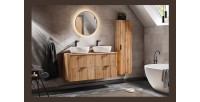 Plan pour meuble sous vasque NOXERA – 120 cm – Coloris chêne wotan – À poser 