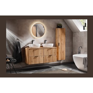 Plan pour meuble sous vasque NOXERA – 120 cm – Coloris chêne wotan – À poser 