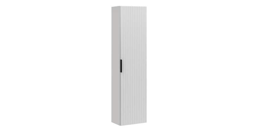 Colonne salle de bain NOXERA – 1 porte – Coloris blanc mat – Hauteur 140 cm – À suspendre 