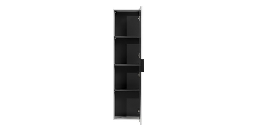 Colonne salle de bain NOXERA – 1 porte – Coloris blanc mat – Hauteur 140 cm – À suspendre 