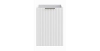 Meuble de rangement salle de bain NOXERA – Avec panier à linge – Blanc mat – 40 cm – À suspendre 