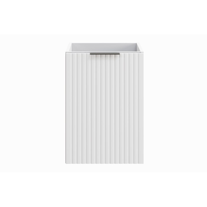 Meuble de rangement salle de bain NOXERA – Avec panier à linge – Blanc mat – 40 cm – À suspendre 
