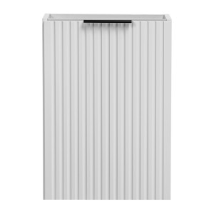 Meuble de rangement salle de bain NOXERA – Avec panier à linge – Coloris blanc mat – 40 cm – À suspendre 