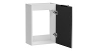 Meuble de rangement salle de bain NOXERA – Avec panier à linge – Coloris blanc mat – 40 cm – À suspendre 