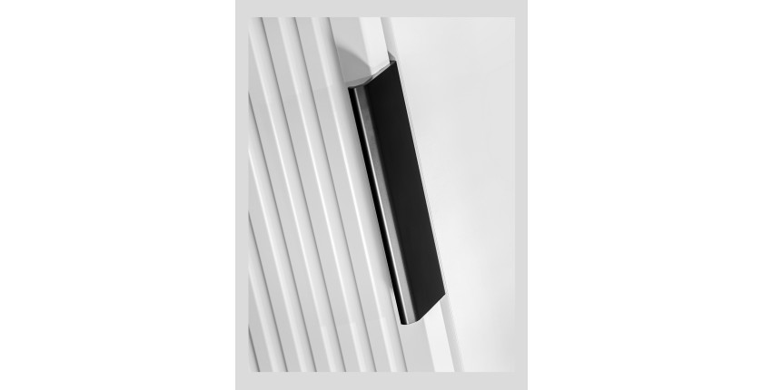 Meuble de rangement salle de bain NOXERA – Avec panier à linge – Coloris blanc mat – 40 cm – À suspendre 