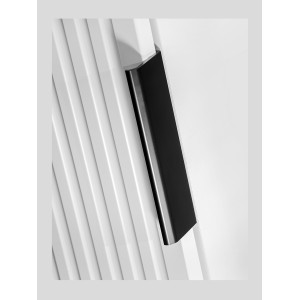 Meuble de rangement salle de bain NOXERA – Avec panier à linge – Coloris blanc mat – 40 cm – À suspendre 