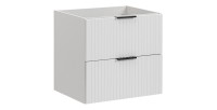 Meuble sous vasque NOXERA – 60 cm – 2 tiroirs – Coloris blanc mat – À suspendre 