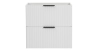 Meuble sous vasque NOXERA – 60 cm – 2 tiroirs – Coloris blanc mat – À suspendre 