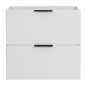 Meuble sous vasque NOXERA – 60 cm – 2 tiroirs – Coloris blanc mat – À suspendre 