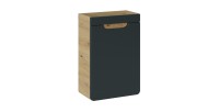 Meuble sous vasque suspendu ERBANO – 40 cm – Coloris chêne clair et gris anthracite – Compact 