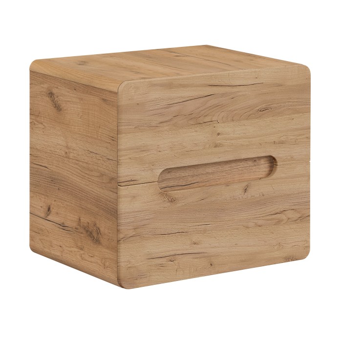 Meuble sous vasque ERBANO – 2 tiroirs – 60 cm – Coloris chêne clair et gris anthracite – Design fonctionnel 