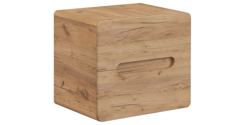 Meuble sous vasque ERBANO – 2 tiroirs – 60 cm – Coloris chêne clair et gris anthracite – Design fonctionnel 
