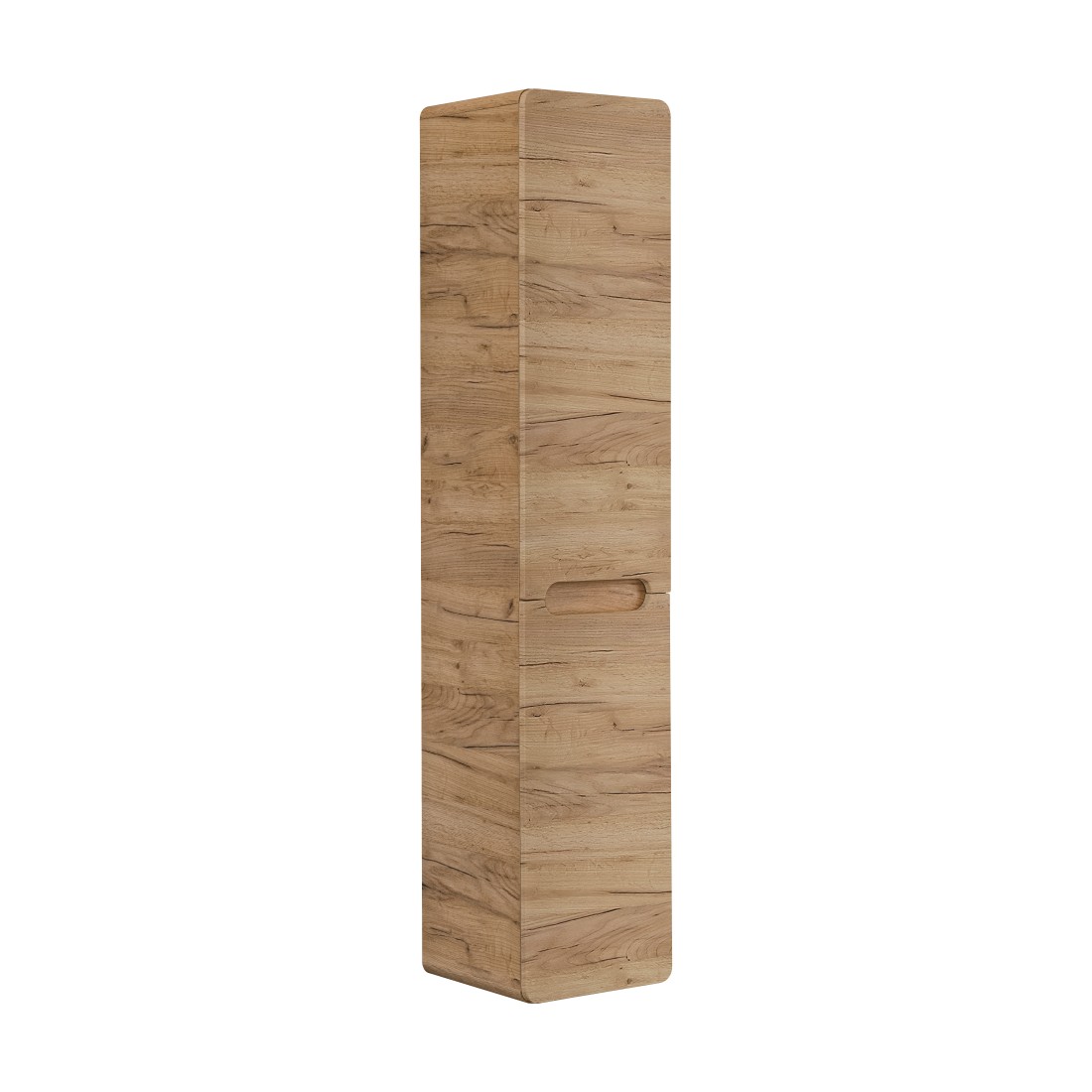 Hängender Badezimmerschrank ERBANO – 2 Türen – H170 cm – Farbe helles Eichenholz