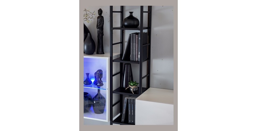 Étagère colonne collection SWITCH - Cadre en métal noir - style industriel