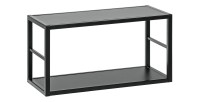Rek SWITCH - 2 planken - Matzwart metalen frame - Minimalistisch design