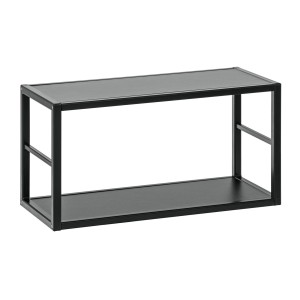 Rek SWITCH - 2 planken - Matzwart metalen frame - Minimalistisch design
