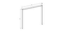 Complete kamer VERTIGO - Opbergbed 180x200, 2 nachtkastjes, kledingkast met 4 deuren + design frame