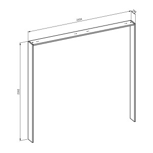 Complete kamer VERTIGO - Opbergbed 180x200, 2 nachtkastjes, kledingkast met 4 deuren + design frame
