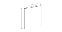Chambre complète VERTIGO – Lit coffre 160x200, 2 chevets, armoire 3 portes, commode + cadre design