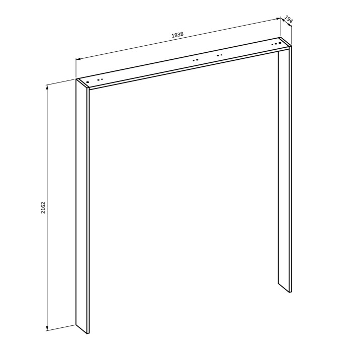 Chambre complète VERTIGO – Lit coffre 160x200, 2 chevets, armoire 3 portes, commode + cadre design