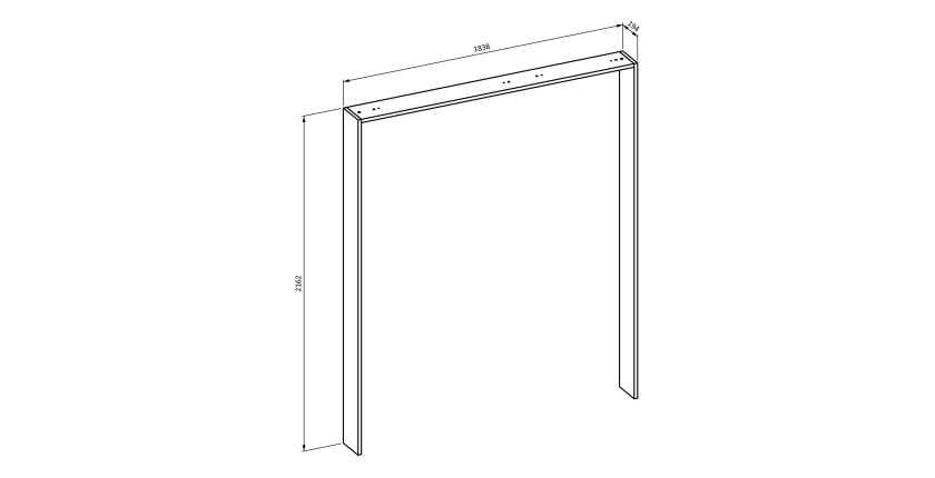 Chambre complète VERTIGO – Lit coffre 160x200, 2 chevets, armoire 3 portes, commode + cadre design