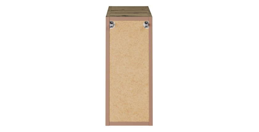 Meuble mural ouvert BRAZZA – 20 cm – Chêne clair – Finition artisan – À suspendre 