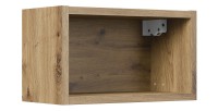 Meuble mural ouvert BRAZZA – 35 cm – Chêne clair – Finition artisan – À suspendre 