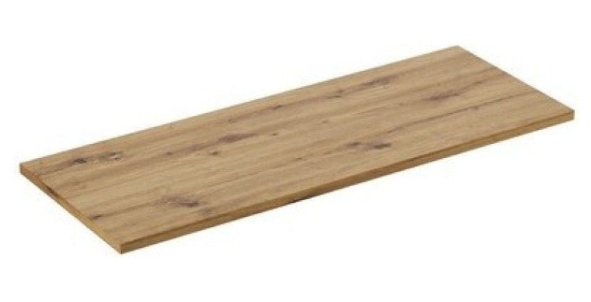Plan vasque BRAZZA – 120 cm – Chêne clair – Finition artisan – À poser 