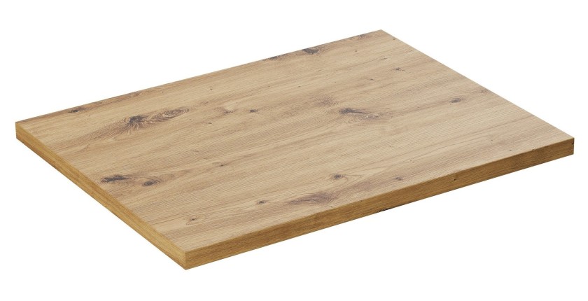 Plan vasque BRAZZA – 60 cm – Chêne clair – Finition artisan – À poser 