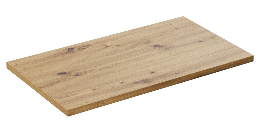 Plan vasque BRAZZA – 80 cm – Chêne clair – Finition artisan – À poser 