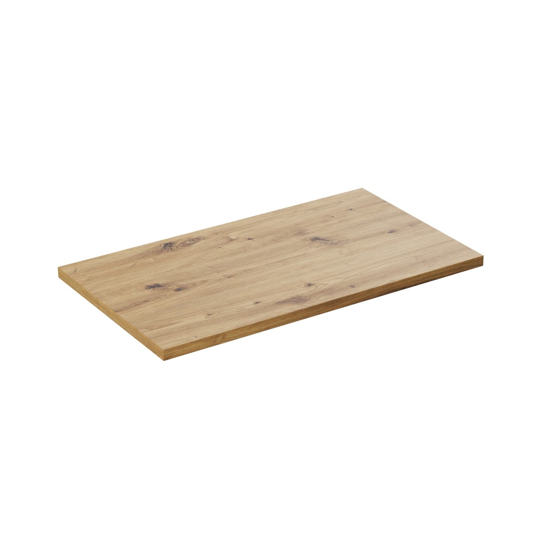 Plan vasque BRAZZA – 80 cm – Chêne clair – Finition artisan – À poser 