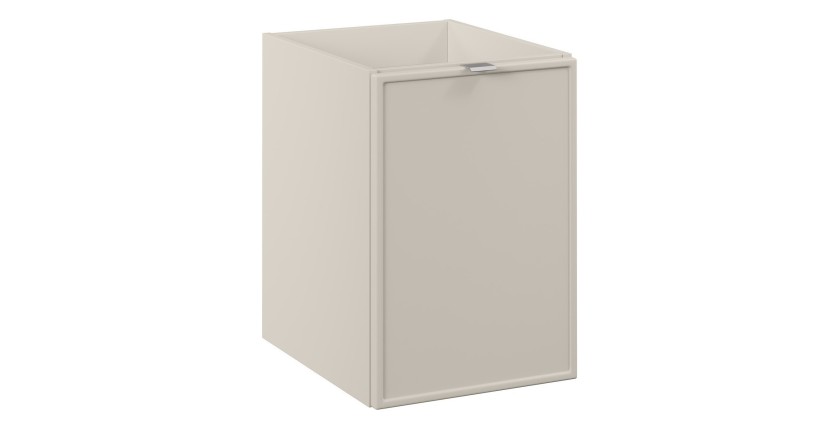 Meuble sous vasque BRAZZA – 1 porte avec panier à linge – Coloris marron congo – 40 cm – À poser 