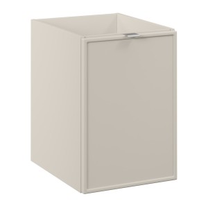 Meuble sous vasque BRAZZA – 1 porte avec panier à linge – Coloris marron congo – 40 cm – À poser 