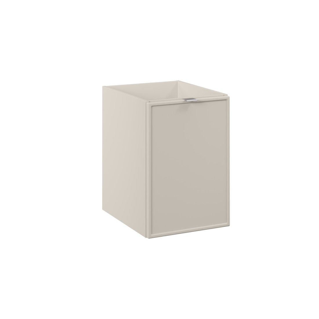 Meuble sous vasque BRAZZA – 1 porte avec panier à linge – Coloris marron congo – 40 cm – À poser 